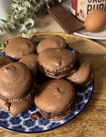 Macarons on a plate