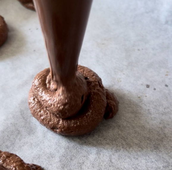 Pouring mix into baking sheet